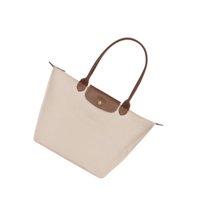 Longchamp Le Pliage Original L Schoudertassen Dames Beige | BE-169YJEI