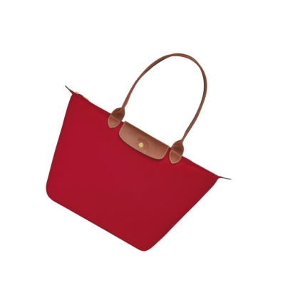 Longchamp Le Pliage Original L Schoudertassen Dames Rood | BE-793KROI